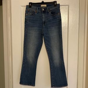Gap 1969 Crop flare high rise jeans